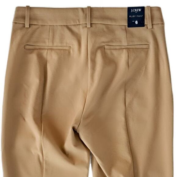 NEW J CREW Ruby Slim Cropped Pant Size 6 Tan Camel Stretch Twill Business Casual - Picture 8 of 9